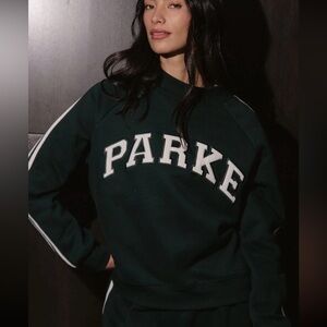 PARKE NWT Forest Sport Stripe Small Green